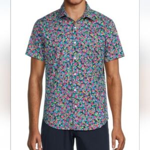 Bonobos Riviera Slim Fit Stretch Floral Sport Shirt Size XL Mens